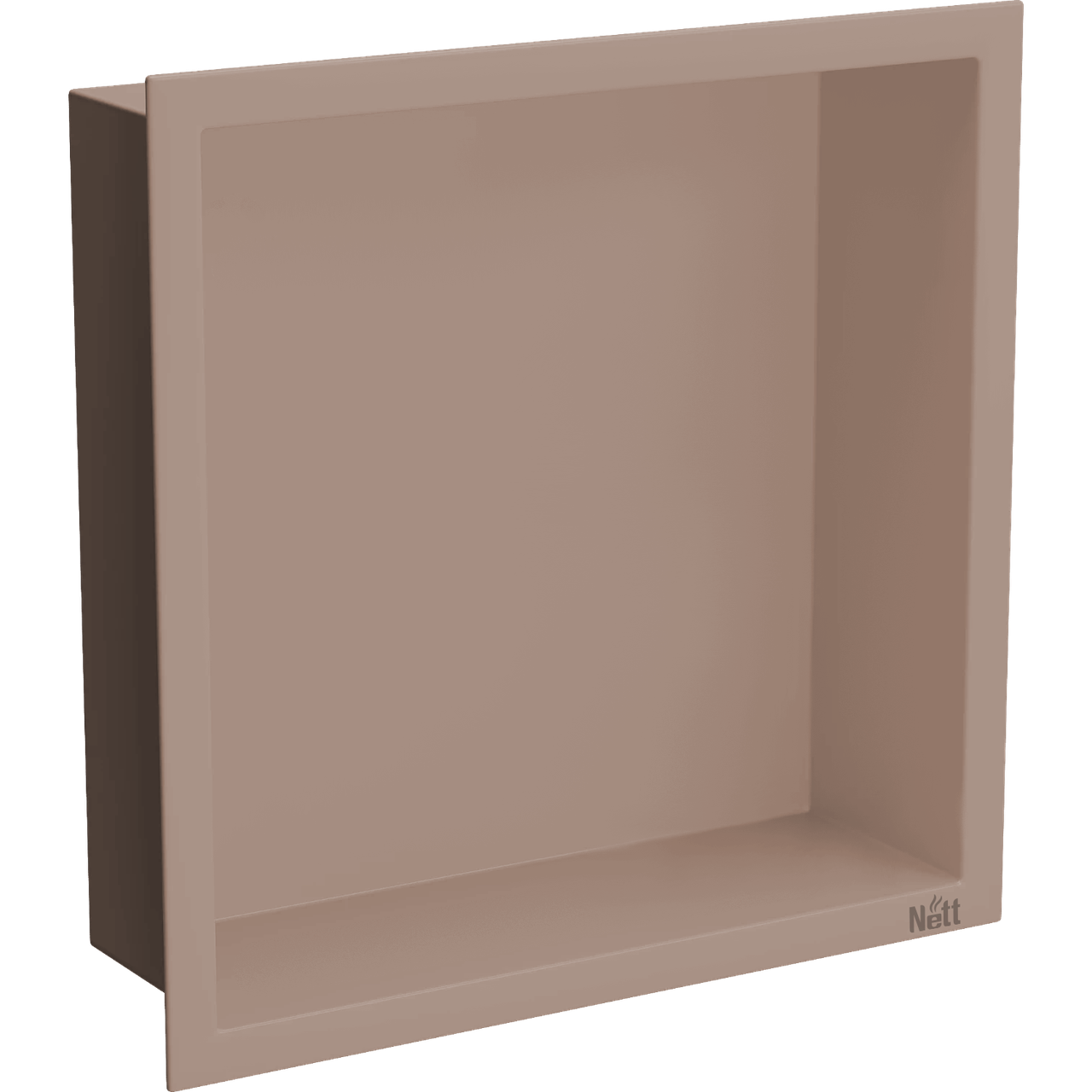 Полка для ванной комнаты встроенная Nett YBr-29 металлическая 30 см Бронзовый (2999643002)