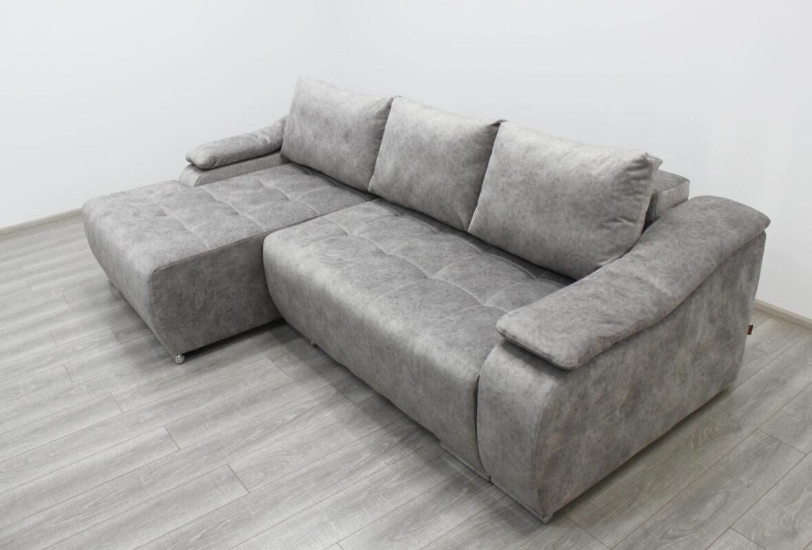 Диван ортопедический Шик Галичина Альберто угловой раскладной дерево/текстиль Серый