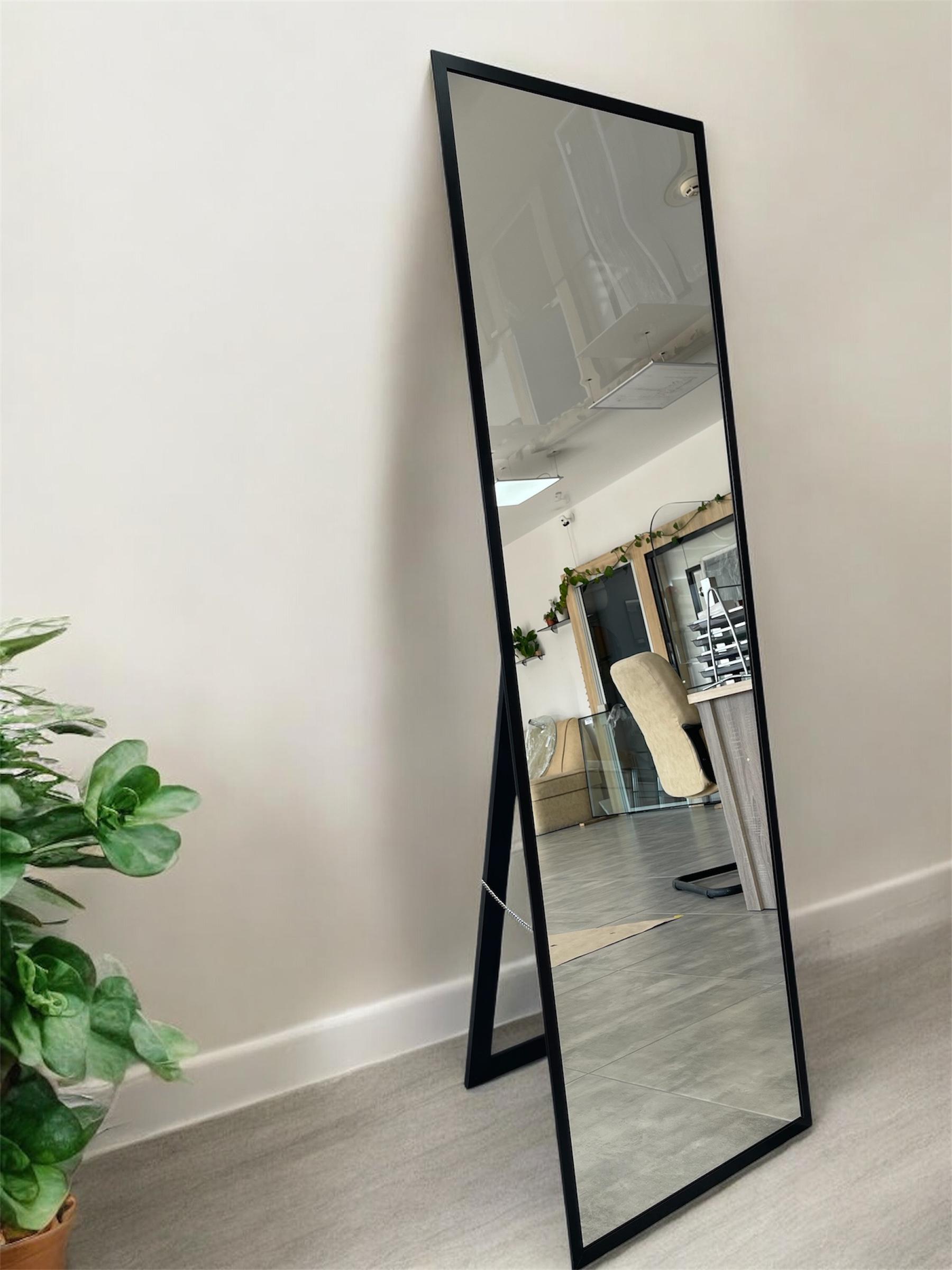 Зеркало напольное в полный рост на ножке 1600х500 мм Черный (28768956)