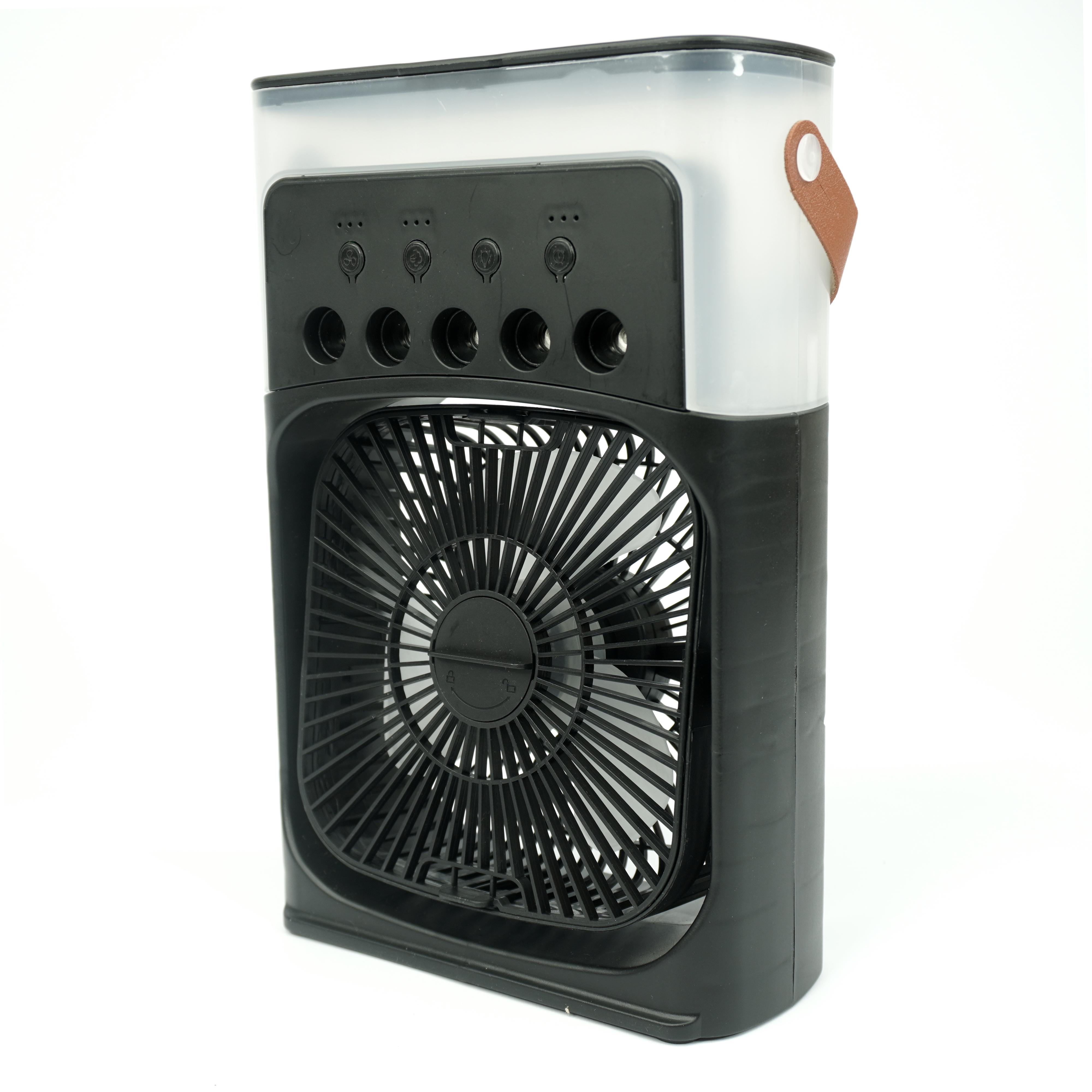 Вентилятор-зволожувач Air Cooler Fan 4в1 настільний USB з підсвічуванням та формою для льоду (021863) - фото 5 Вентилятор-зволожувач Air Cooler Fan 4в1 настільний USB з підсвічуванням та формою для льоду (021863) - фото 5