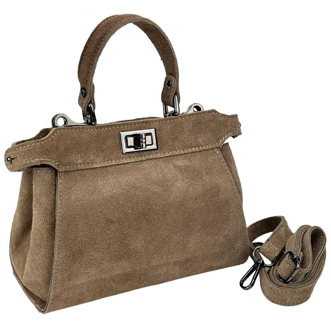 Жіноча сумка крос-боді Royal Bag F-IT-4442T замшева Тауn (8073) - фото 9 Жіноча сумка крос-боді Royal Bag F-IT-4442T замшева Тауn (8073) - фото 9