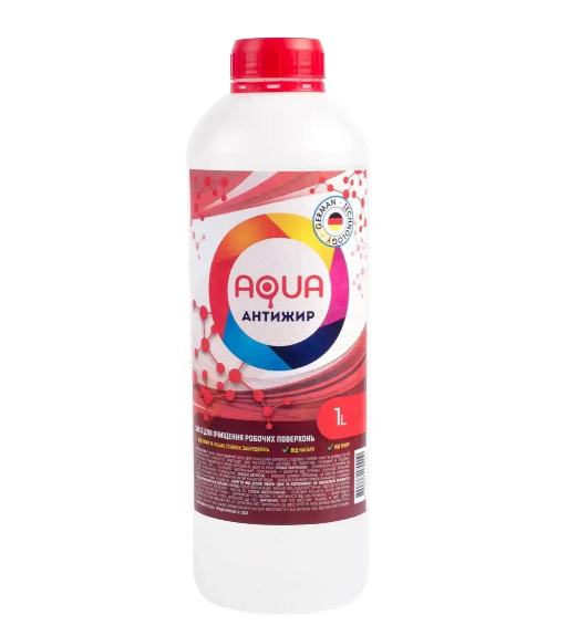 Средство для мытья кухонных поверхностей Aqua Антижир 1 л (X-997) Средство для мытья кухонных поверхностей Aqua Антижир 1 л (X-997)