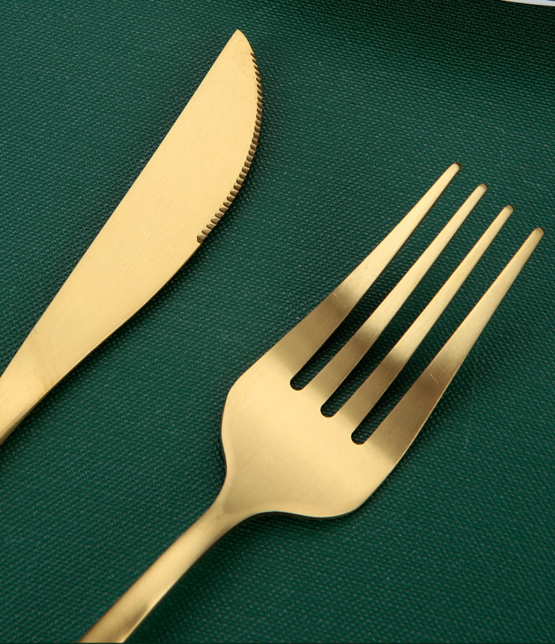 Набір столових приладів 5946 4 пр. Золотистий (4259093) - фото 5 Набір столових приладів 5946 4 пр. Золотистий (4259093) - фото 5