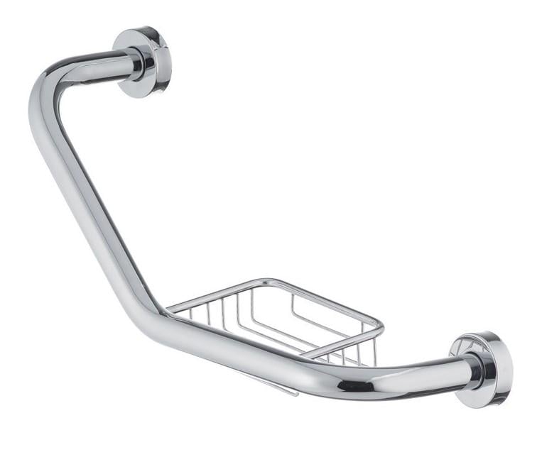 Поручень угловой с держателем для мочалки Maxiflow D25 4827.2550P.304.00