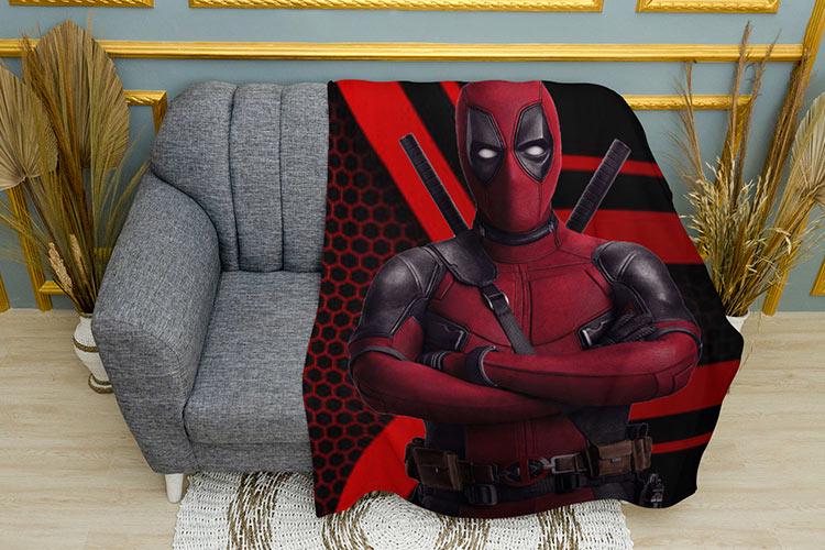 Плед Deadpool Logo Marvel плюш однослойный 135х150 см (113399)