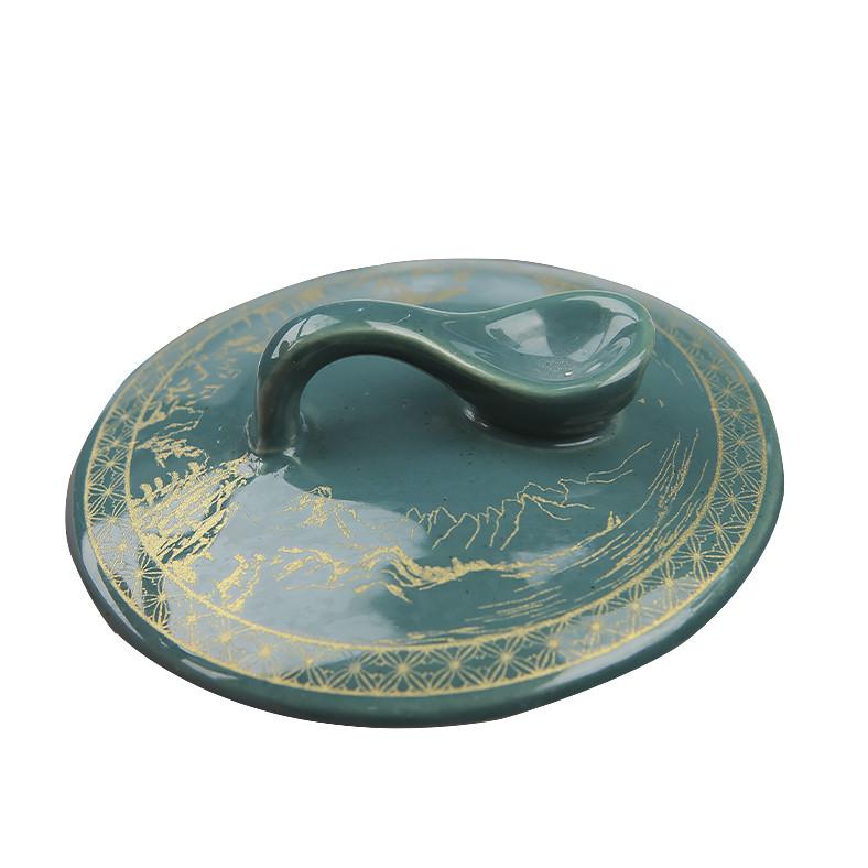 Сервіз для чайної церемонії Lesko #16 Гірський пейзаж піали з чайником на 6 персон Green (2471836538) - фото 4