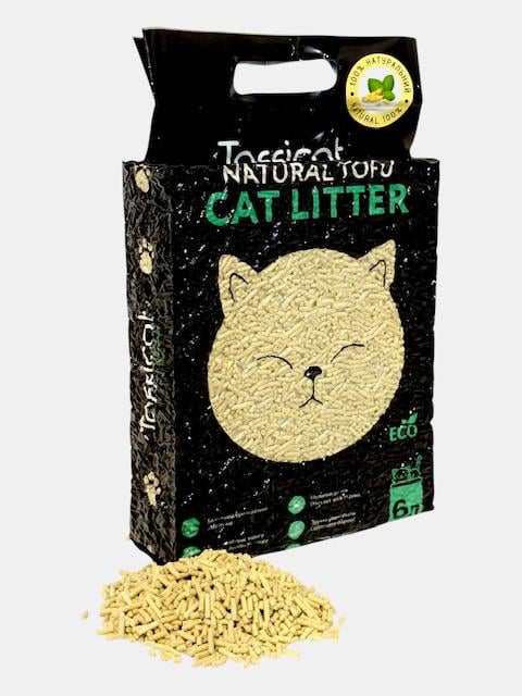 Наповнювач тофу Tofficat для котячого туалету гранульований Натуральний 2,6 кг/6 л (0074) - фото 1 Наповнювач тофу Tofficat для котячого туалету гранульований Натуральний 2,6 кг/6 л (0074) - фото 1