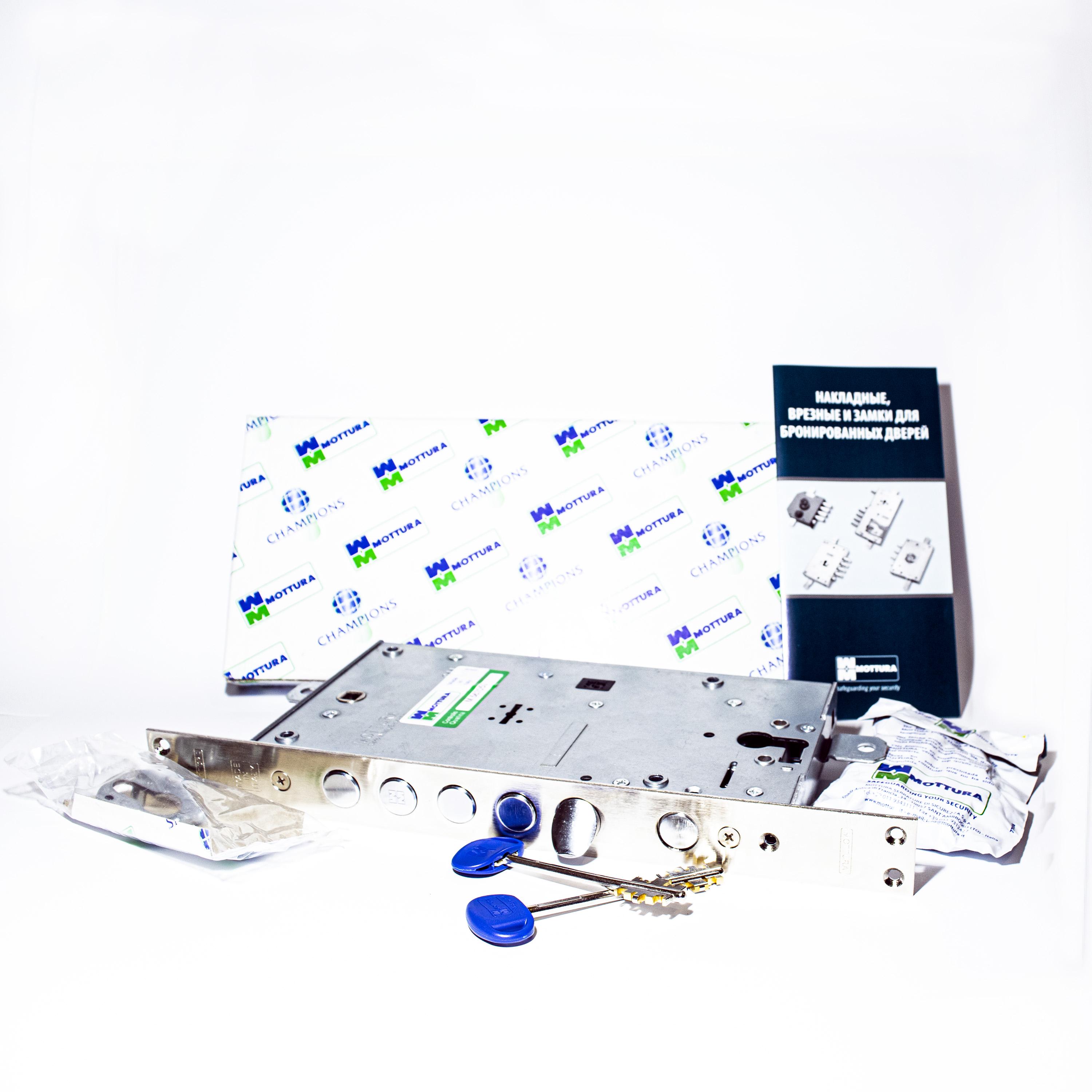 Замок врізний двосистемний Mottura 54.797-S Matic лівий без накладок ключ 60 мм - фото 9