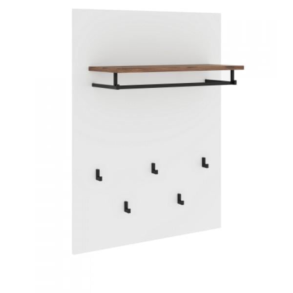 Вешалка настенная Світ Меблів Хелен из ДСП Нимфеа Альба/Дуб Ливорно