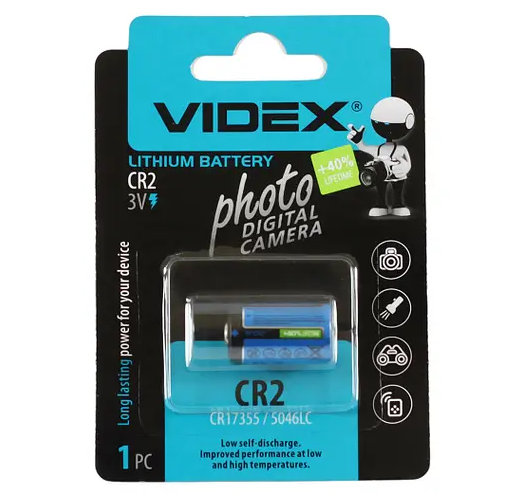 Батарейка літієва Videx CR2 1 шт. (0705)