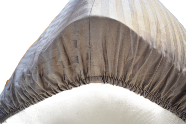 Простирадло на резинці Чарівна ніч сатин страйп 140x200x25 см Шоколад - фото 4 Простирадло на резинці Чарівна ніч сатин страйп 140x200x25 см Шоколад - фото 4