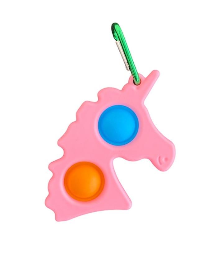 Іграшка антистрес Simple Dimple Pop It брелок Єдиноріг Рожевий (100317)