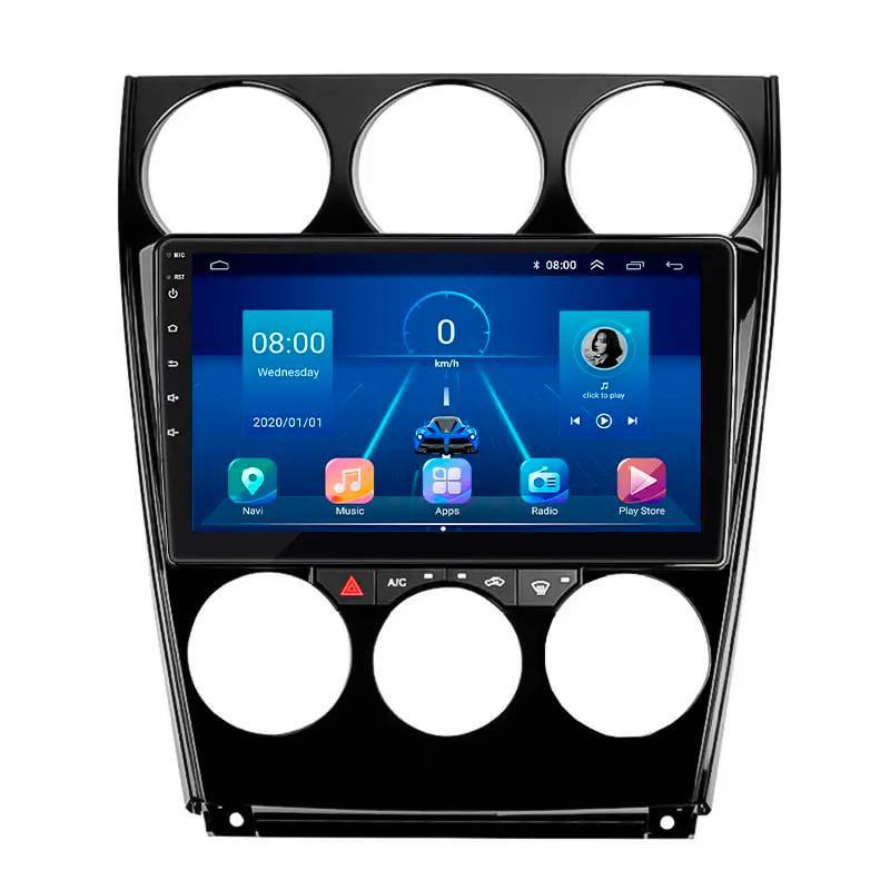 Автомагнитола штатная Lesko для Mazda 6 I GG рестайлинг 2005-2008 9" 4/32Gb 4G Wi-Fi GPS Top MOB