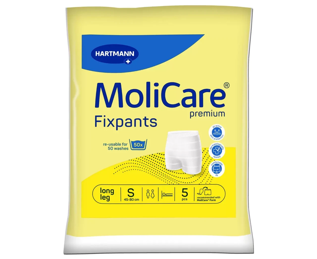 Штанці для фіксації прокладок MoliCare premium fixpants еластичні подовжені S 5 шт.