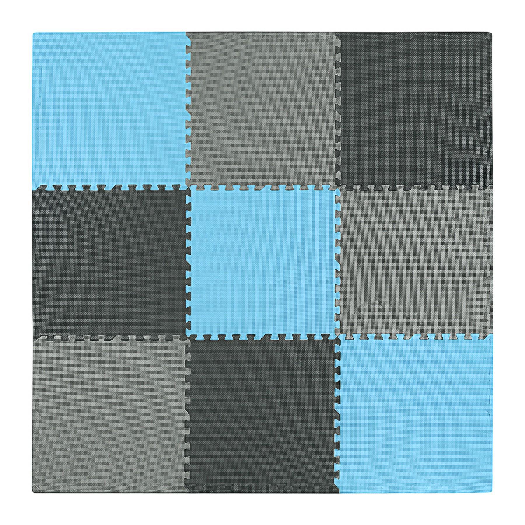 Мат-пазл 4fizjo Mat Puzzle EVA ластівчин хвіст 180x180x1 см Black/Grey/Light Blue (4FJ0156) - фото 5