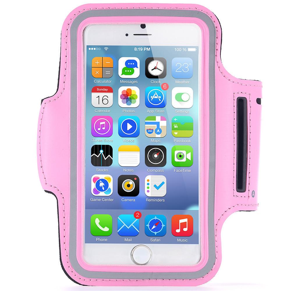 Армбенд чехол для телефона на руку Iphone 5 5C 5S Pink (287114)