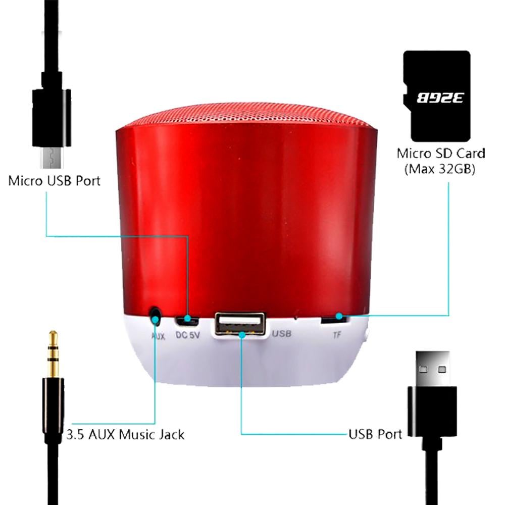 Портативна колонка HOPESTAR H9 Bluetooth 3 Вт Червоний (15467792) - фото 2