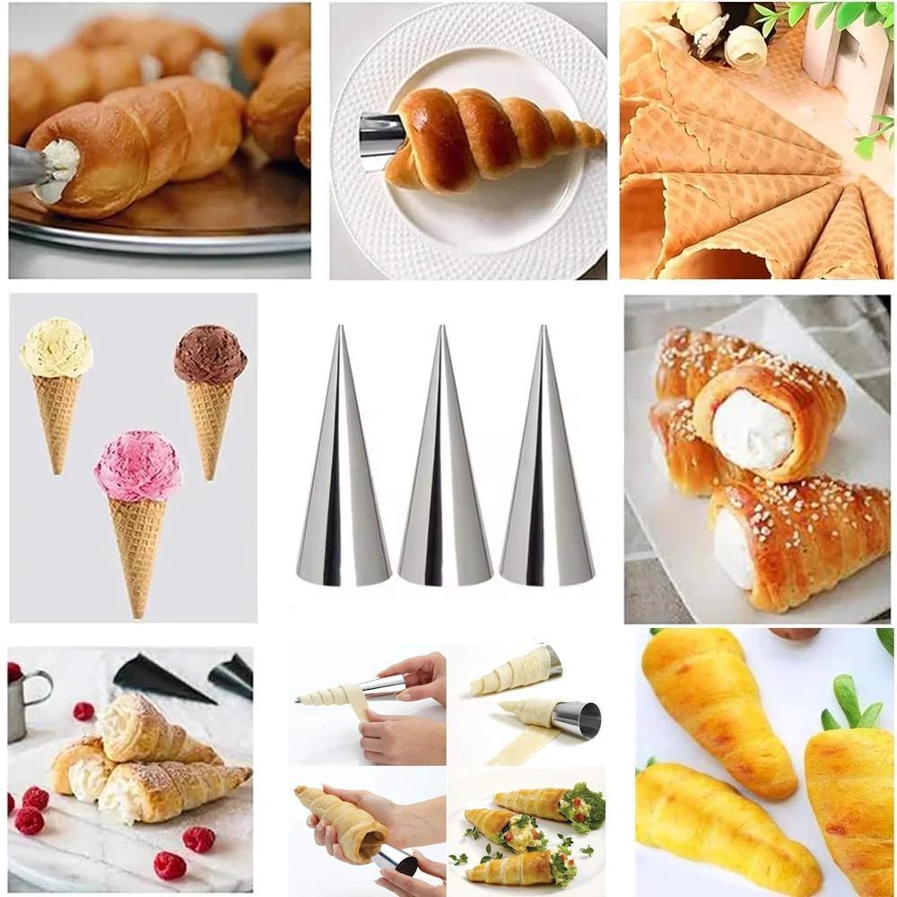 Форми конуси для випікання трубочок 12 см 5 шт. Сріблястий (2789190544) - фото 7 Форми конуси для випікання трубочок 12 см 5 шт. Сріблястий (2789190544) - фото 7