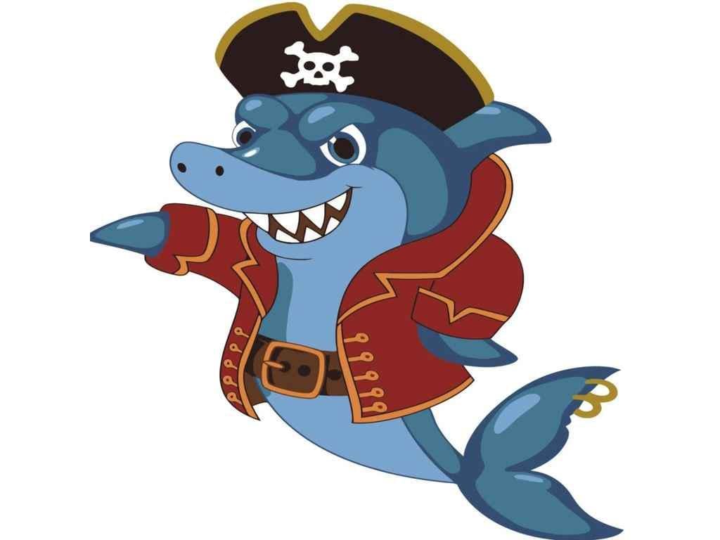 Картина по номерам Strateg Акула-пират 30х30 см (ES087)