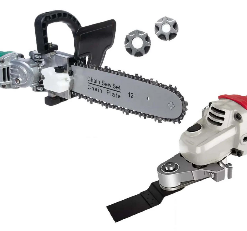 Ланцюгова насадка пила ChainSaw болгарку 12" М14-М10 і реноватор адаптер на 125 болгарку М14-М10 з насадками Ланцюгова насадка пила ChainSaw болгарку 12" М14-М10 і реноватор адаптер на 125 болгарку М14-М10 з насадками
