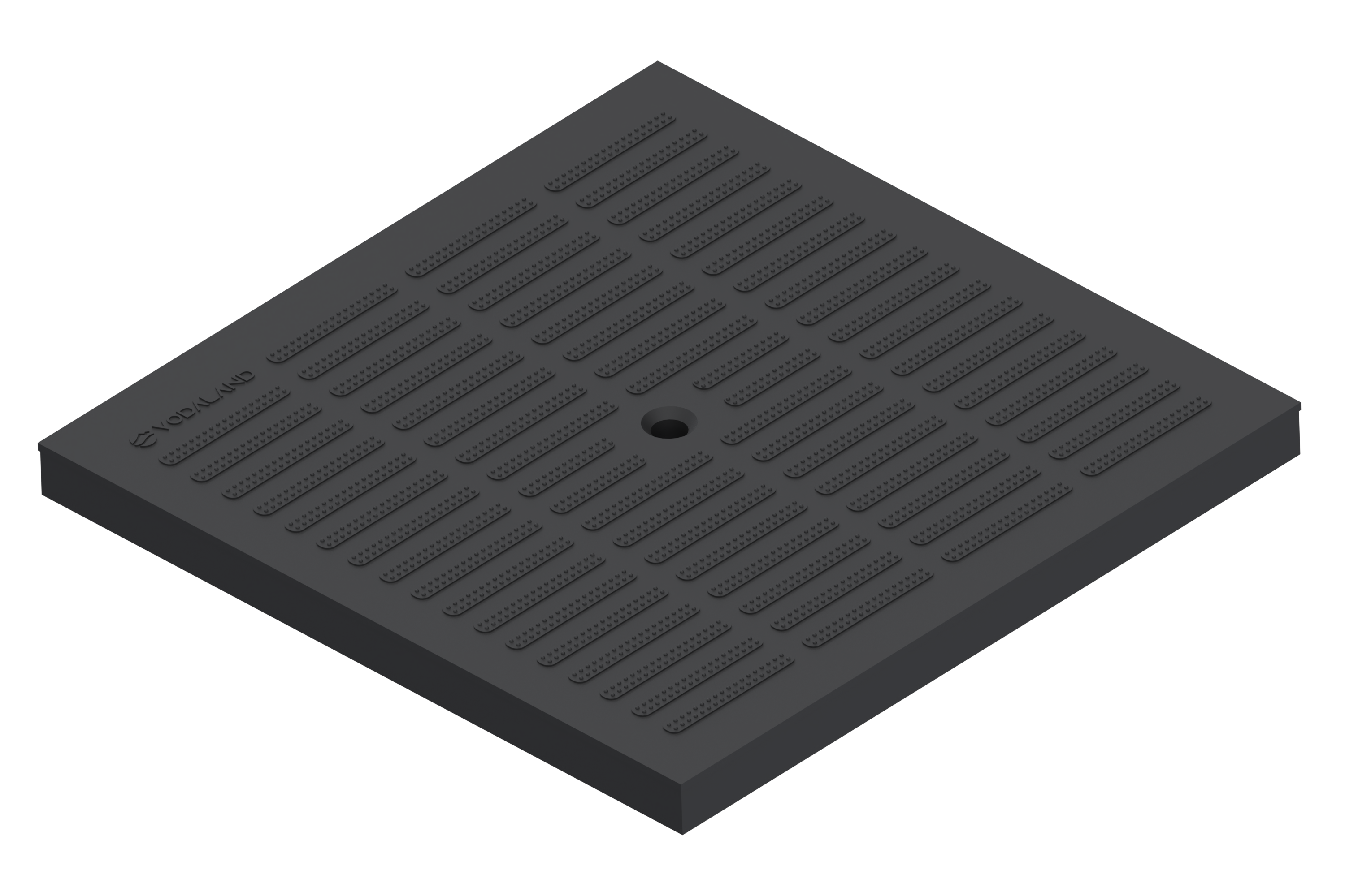 Кришка для дощоприймача Vodaland Base пластикова 300х300 мм Чорний (3389)