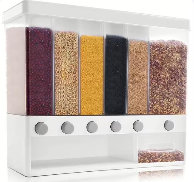 Настінний органайзер на 6 секцій для сипучих продуктів 10L