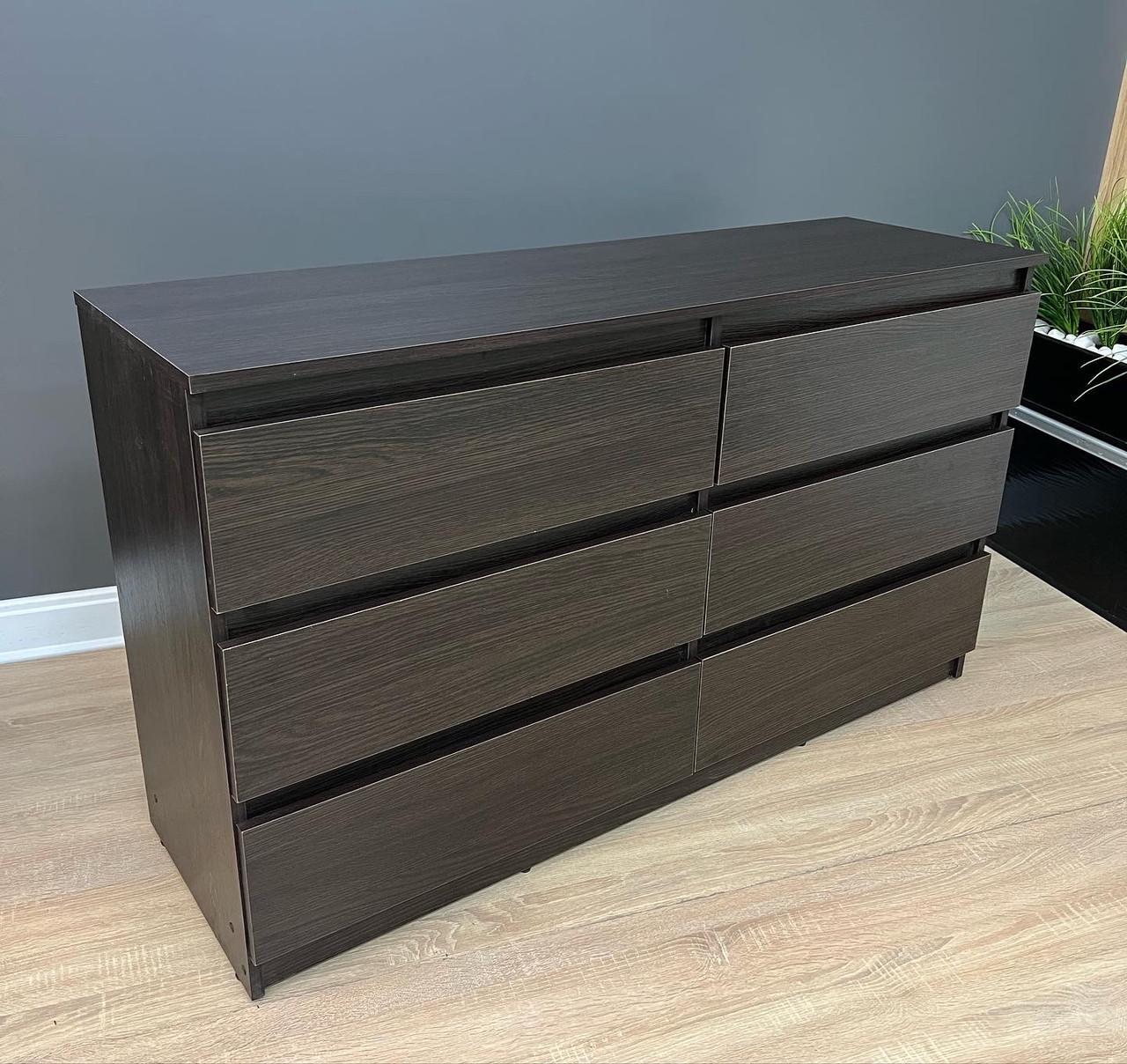 Комод Kvatro 130 на 6 шухляд 1300х750х400 мм Дуб венге магія - фото 2 Комод Kvatro 130 на 6 шухляд 1300х750х400 мм Дуб венге магія - фото 2