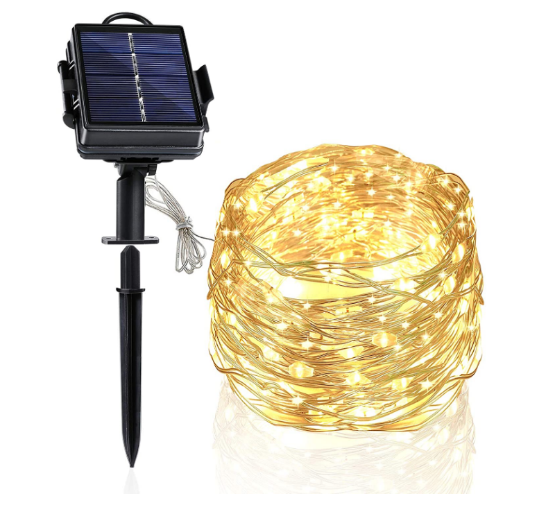 Світлодіодна гірлянда нитка Solar Роса WW 300 Led 30 м теплий Білий