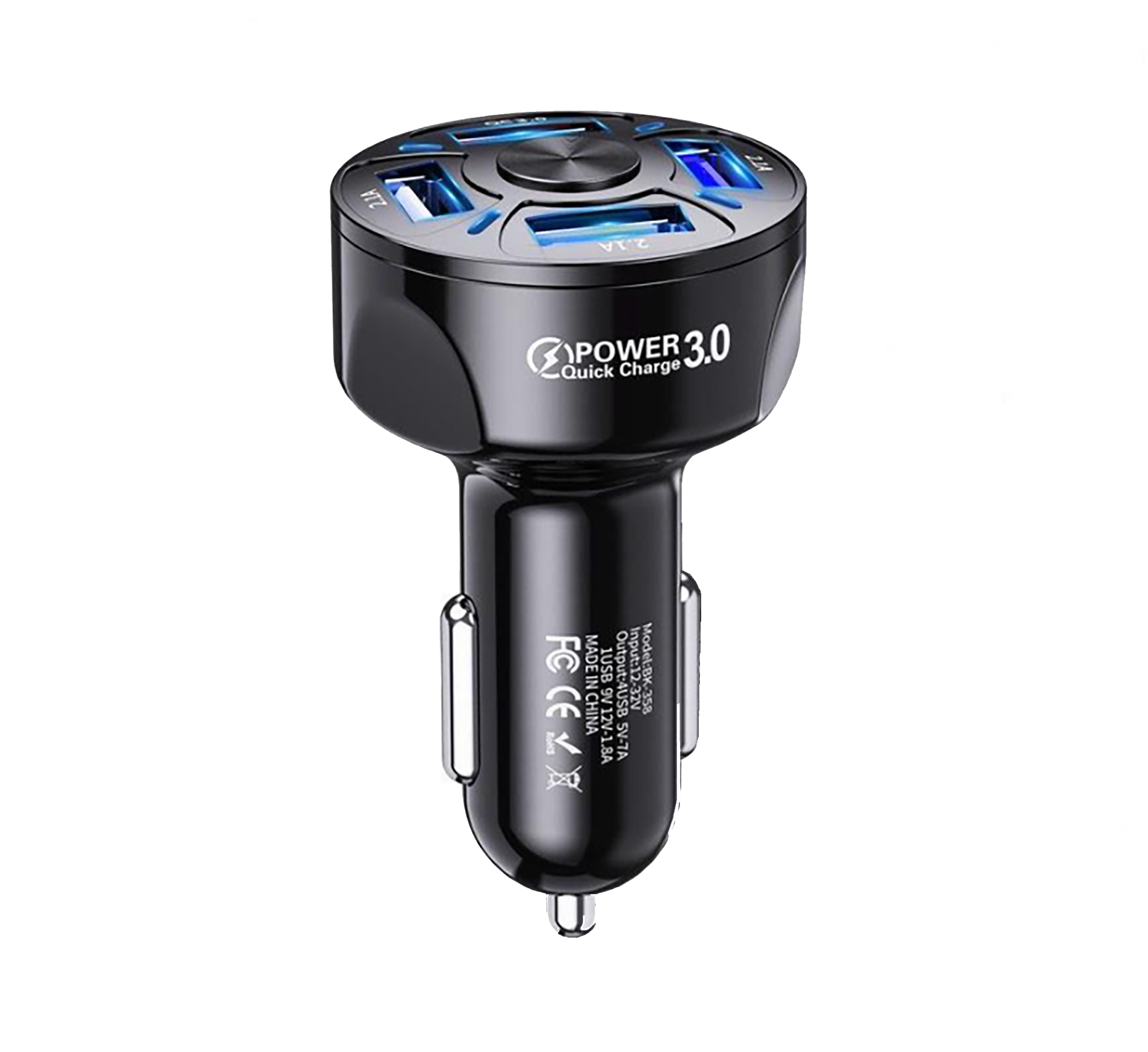 Автомобильное зарядное устройство Alitek BK-358 USB 4 Port 7A QC 3,0 + 3x2,1A Black Автомобильное зарядное устройство Alitek BK-358 USB 4 Port 7A QC 3,0 + 3x2,1A Black