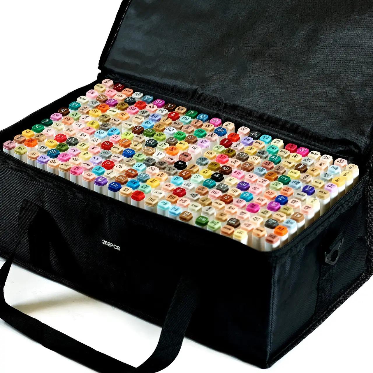 Набір маркерів для малювання та скетчінгу Touch Smooth 262 кольори спиртові та чорна підставка для маркерів - фото 5