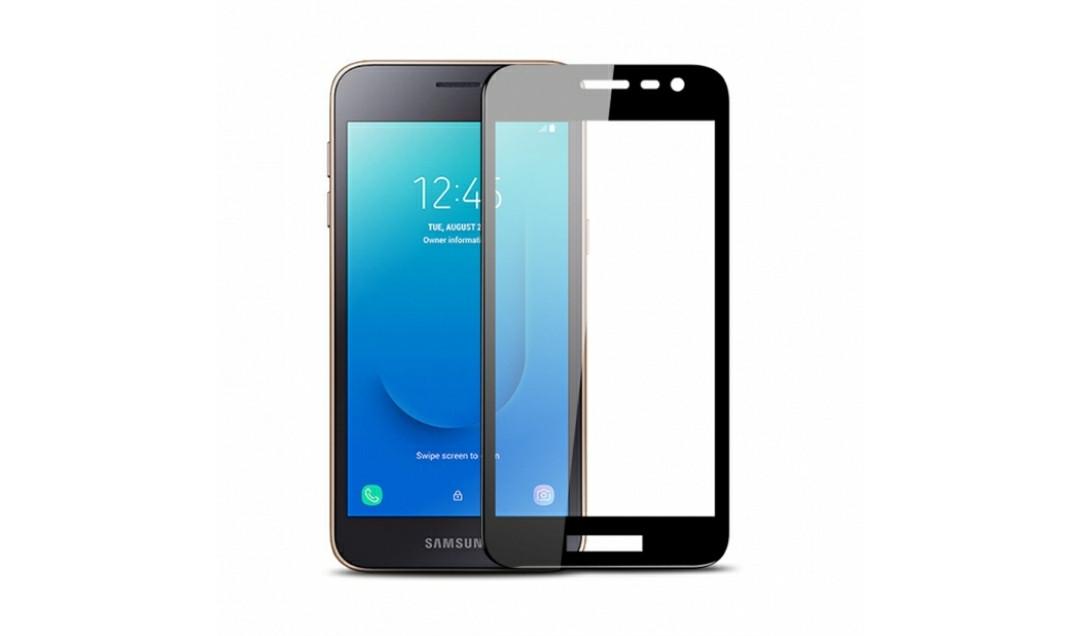 Загартоване захисне скло на Samsung J2 Core (2018) / Чорна рамка