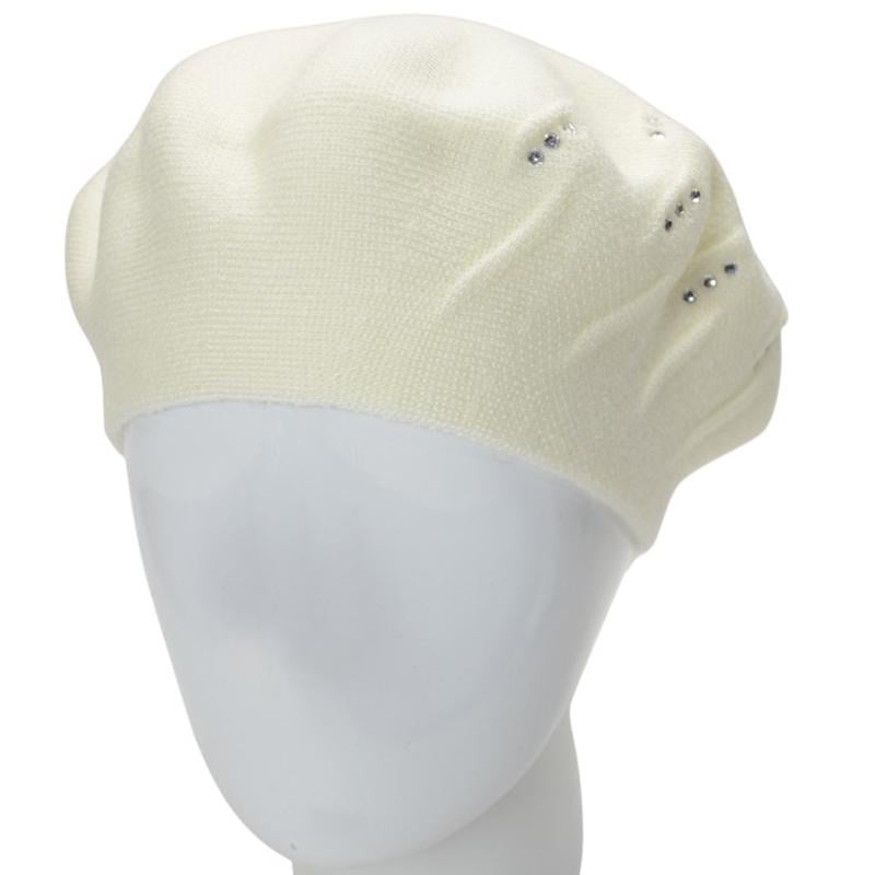 Берет женский двойной Lirus Стрит универсальный Молочный (281521)