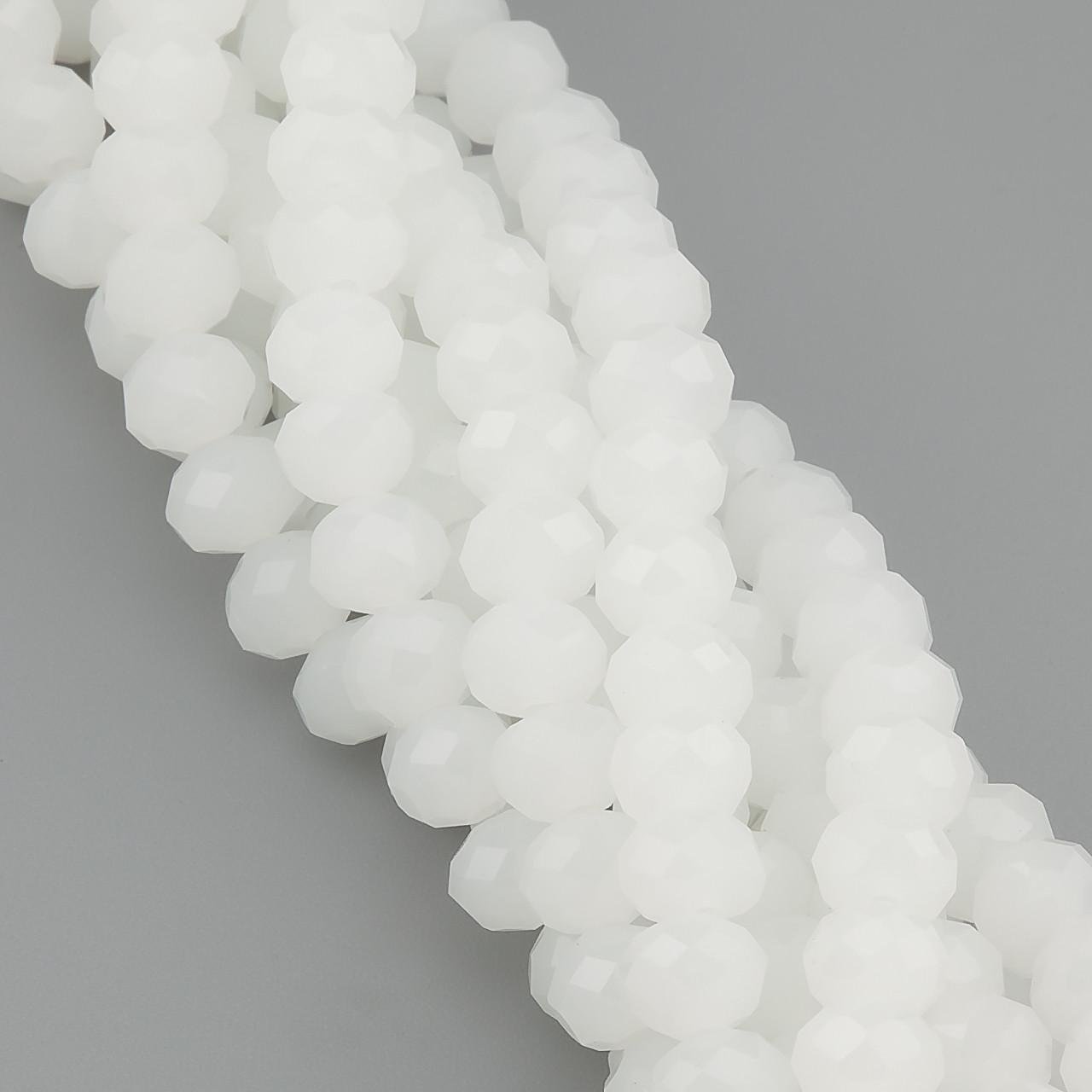 Намистини Swarovski огранювання рондель 3х2,5 мм 38 см 160 шт. Молочний (БС2059а31)