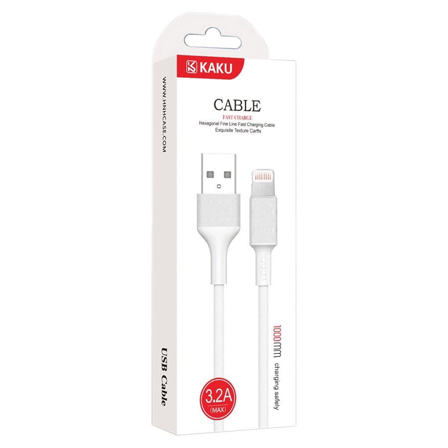 USB кабель Kaku KSC-113 USB-Lightning 1 м White (1243470821) - фото 3