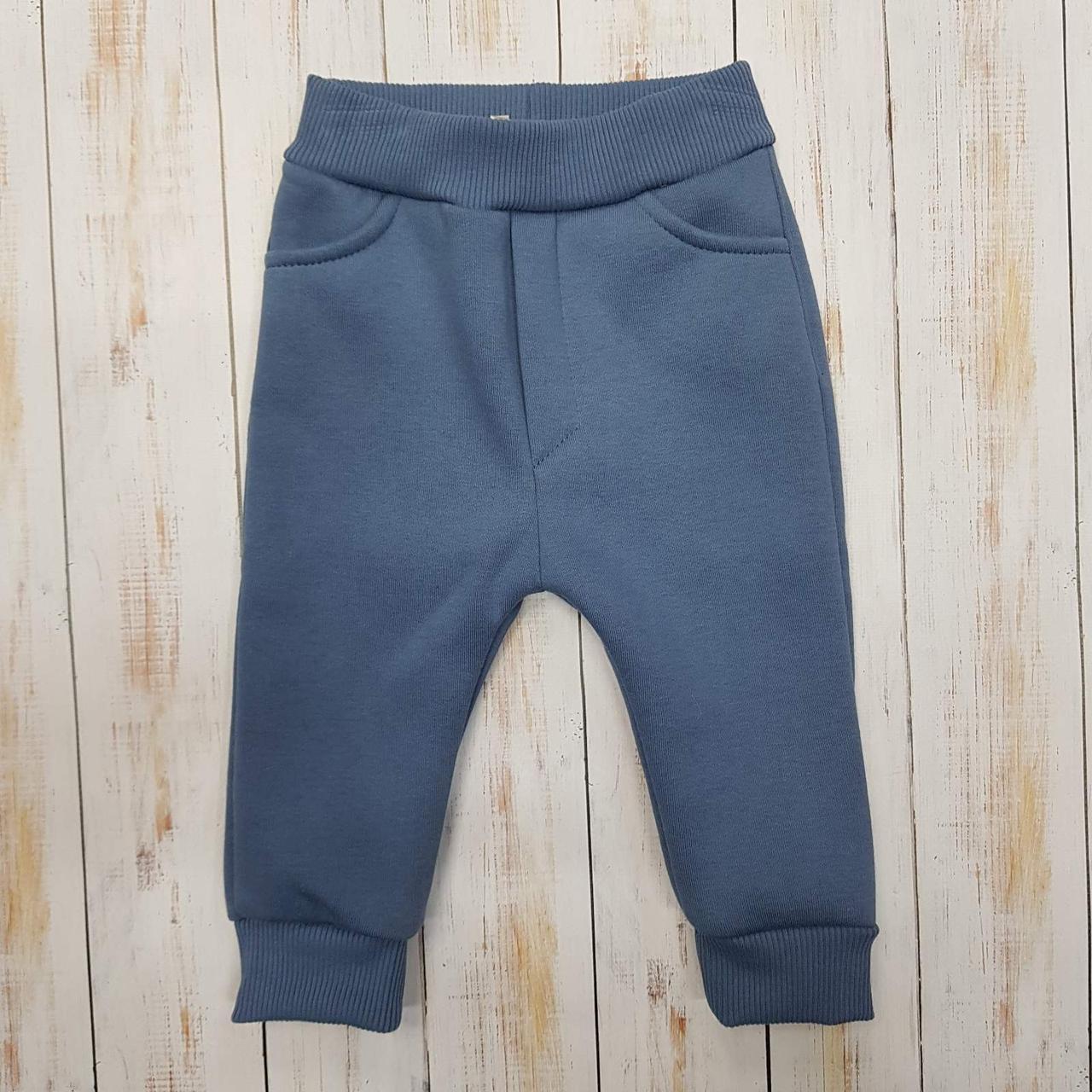 Брюки детские DreamKid тринитка с начесом 74 см Синий (2363653956)