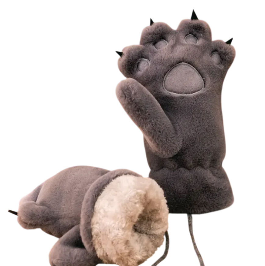 Перчатки меховые Кошачьи лапки Серый (K2-131-1382-С)