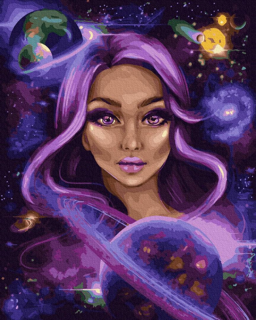 Картина по номерам Brushme Космическая девушка 40x50 см (GX38008)