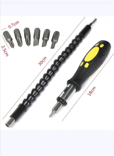 Універсальний подовжувач Snake BIT гнучкий для шуруповерта з викруткою і набором біт SB48 - фото 6 Універсальний подовжувач Snake BIT гнучкий для шуруповерта з викруткою і набором біт SB48 - фото 6