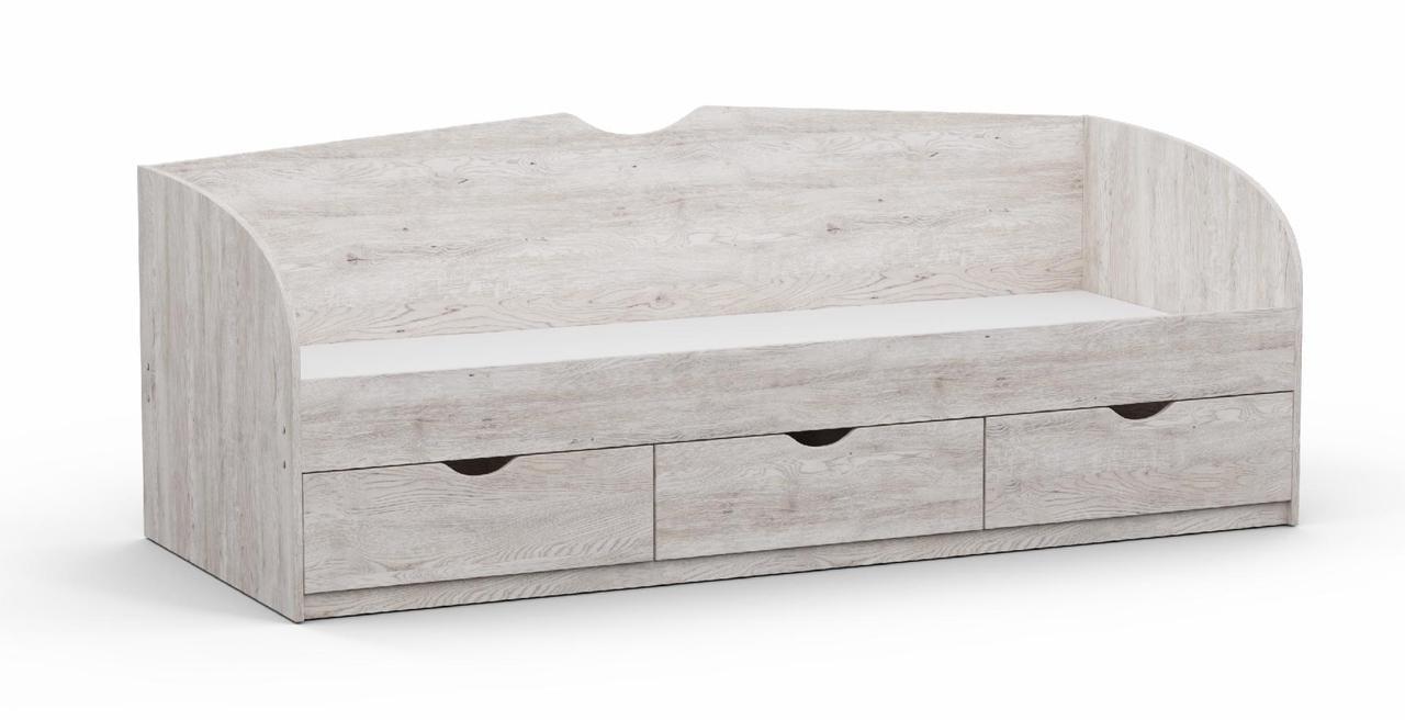 Ліжко односпальне Kontinent L-8 із шухлядами 80х200 см Самоа Димчастий (86221738) - фото 1