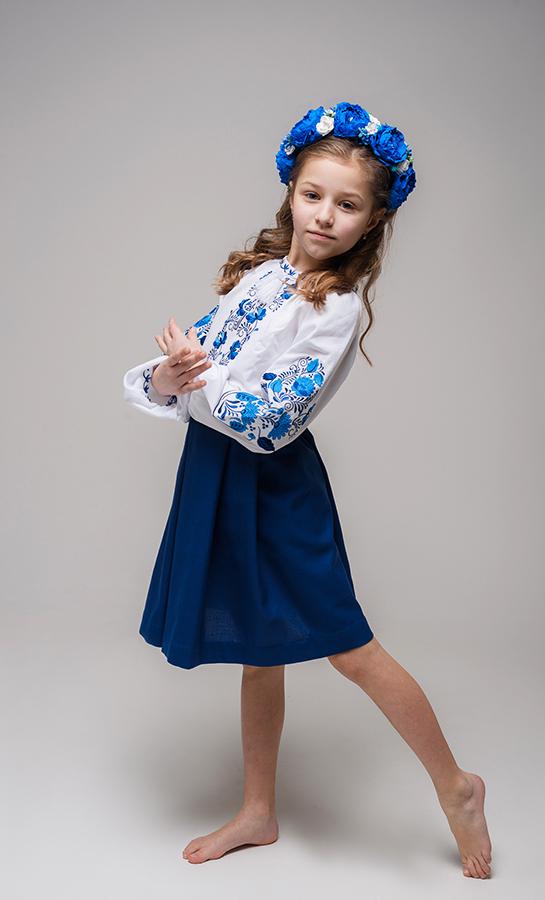 Вышиванка детская для девочки Вышиваночка р. 134 Белый (919-3) - фото 3 Вышиванка детская для девочки Вышиваночка р. 134 Белый (919-3) - фото 3