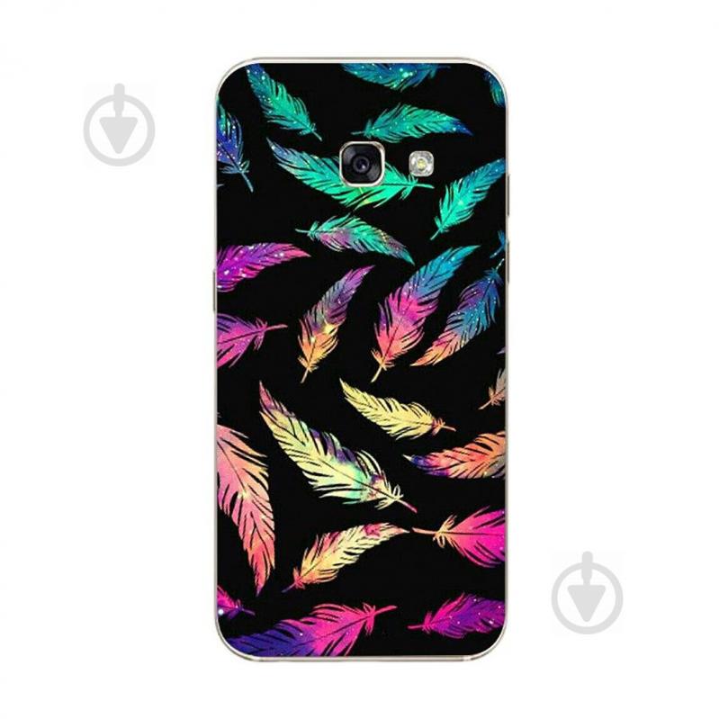 Чехол с рисунком Printed Silicone для Samsung A320 Galaxy A3 2017 Перья (hub_BMUg52141)