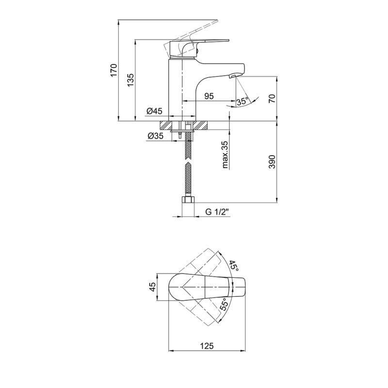 Змішувач для раковини Q-tap Polaris WHI 001 (SD00030347) - фото 2