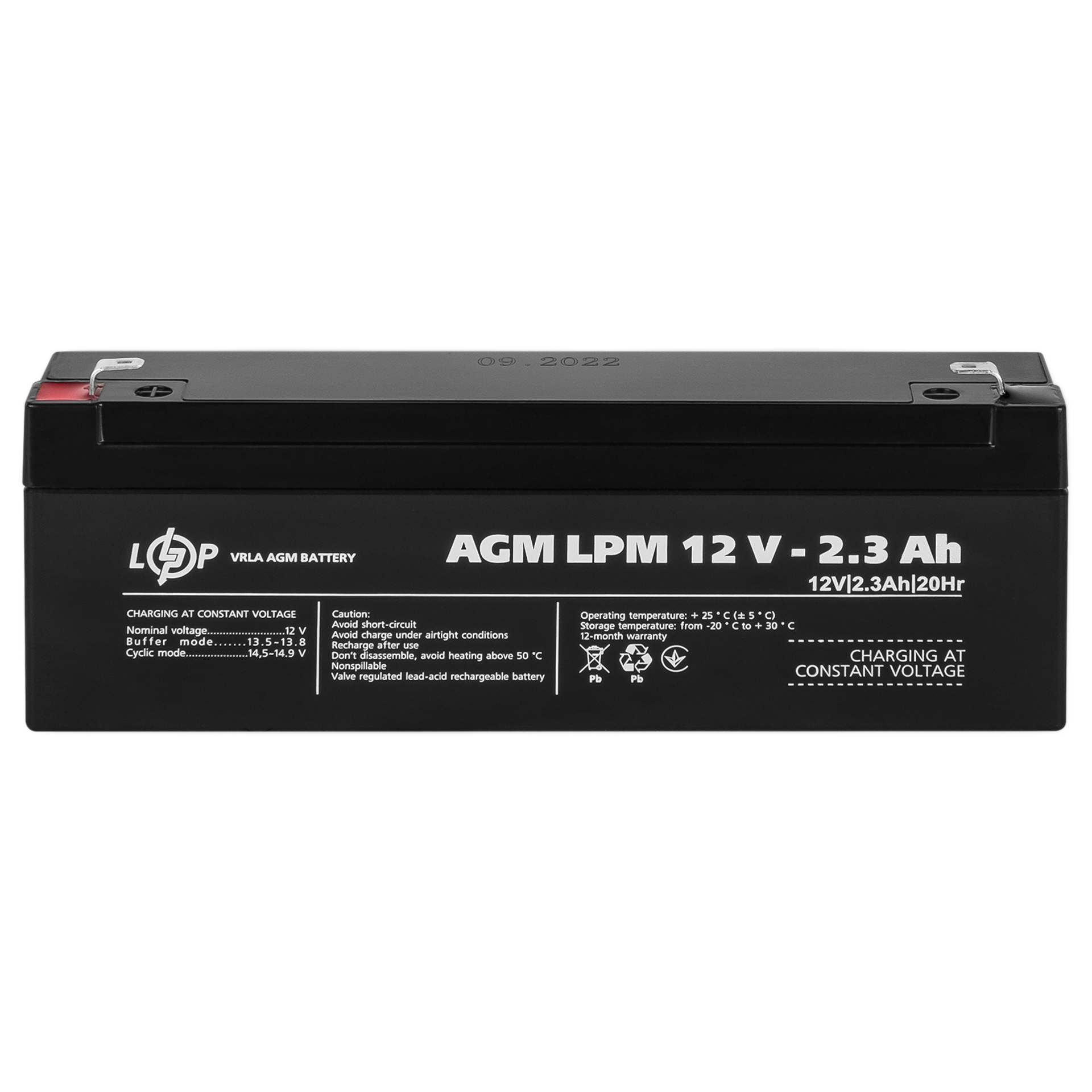 Акумулятор AGM LPM 12V 2,3 Ah (4132) - фото 4