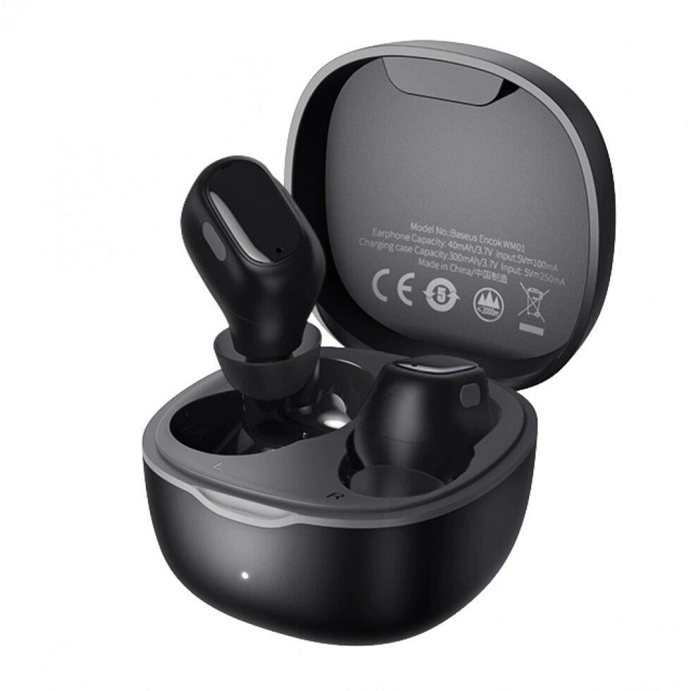 Навушники Baseus Encok True Wireless Earphones Black (WM01)