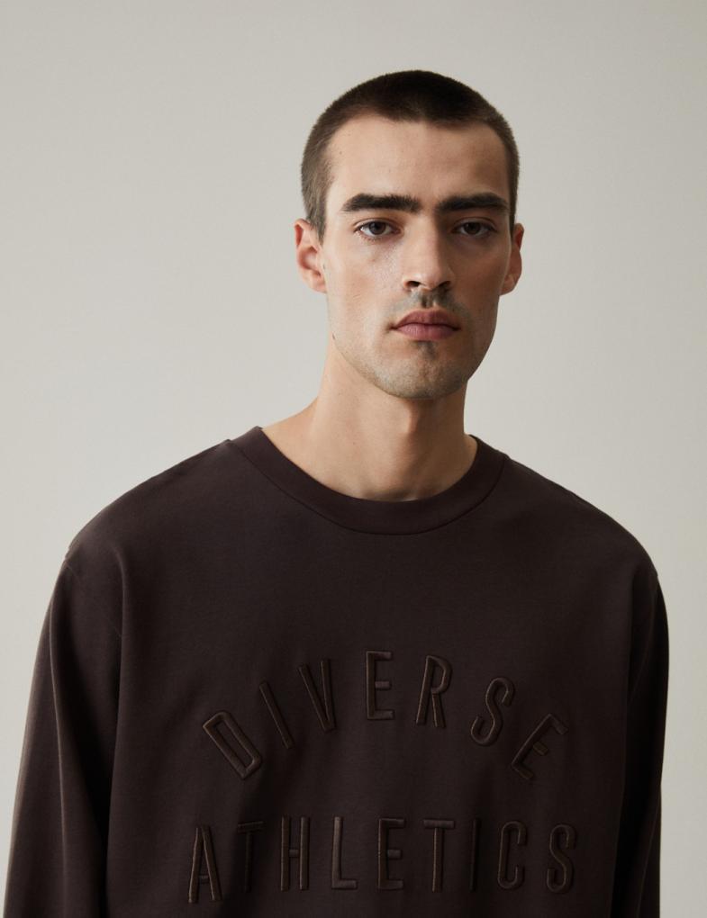 Лонгслів чоловічий Diverse ATH LG 3 235 2XL Темно-коричневий (5902598911940) - фото 3 Лонгслів чоловічий Diverse ATH LG 3 235 2XL Темно-коричневий (5902598911940) - фото 3