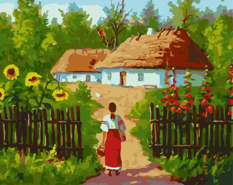 Картина по номерам ART CRAFT Украинские избушки 40x50 см (ACR-B-10350-AC)