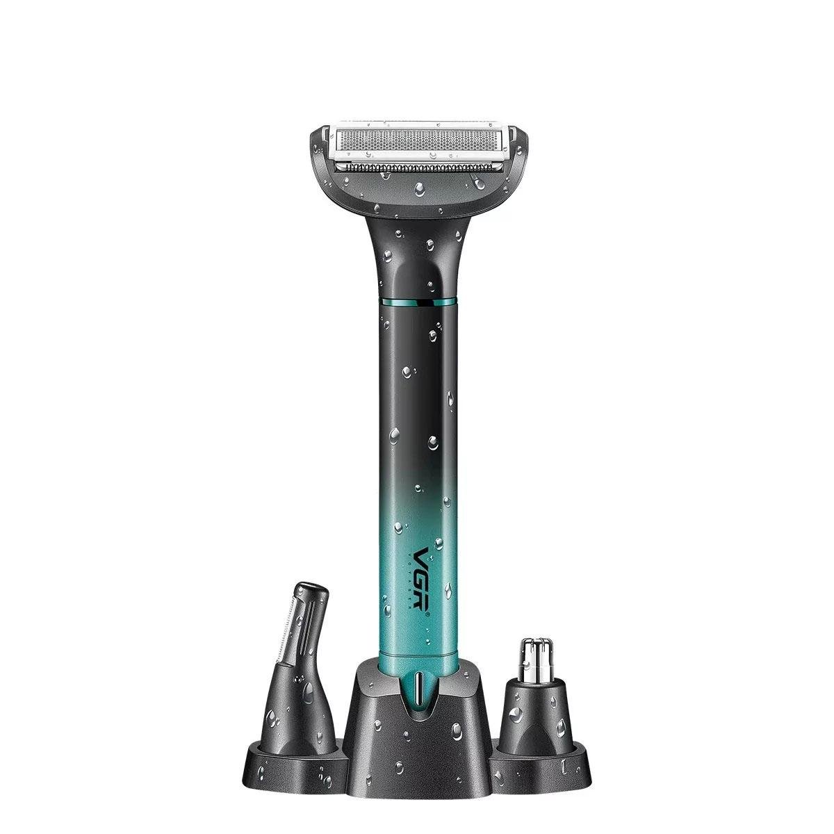 Тример чоловічий VGR V-625 з трьома змінними насадками (5024542)