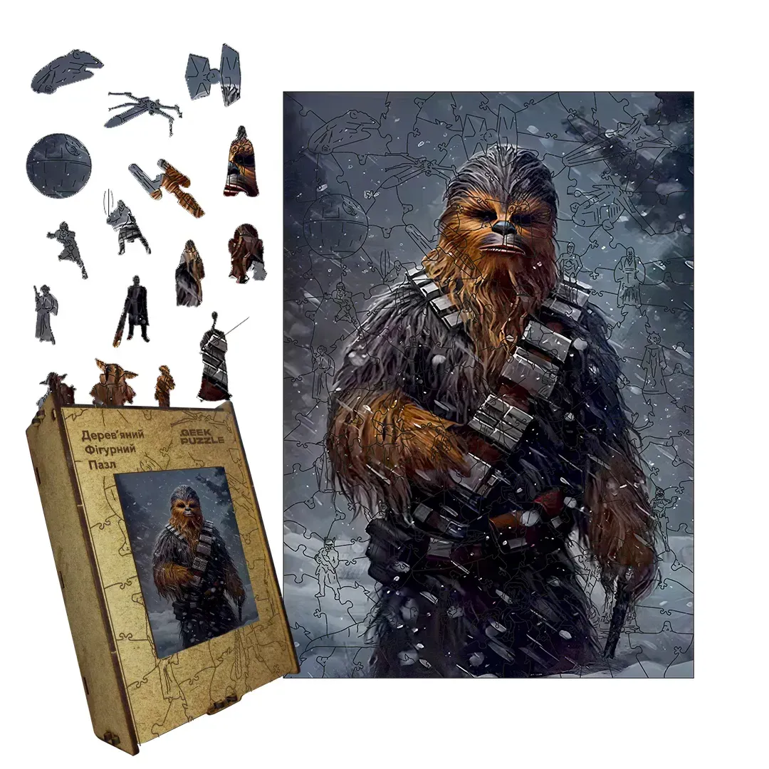 Пазл дерев'яний фігурний сніжний чюі А1 500+ ел.