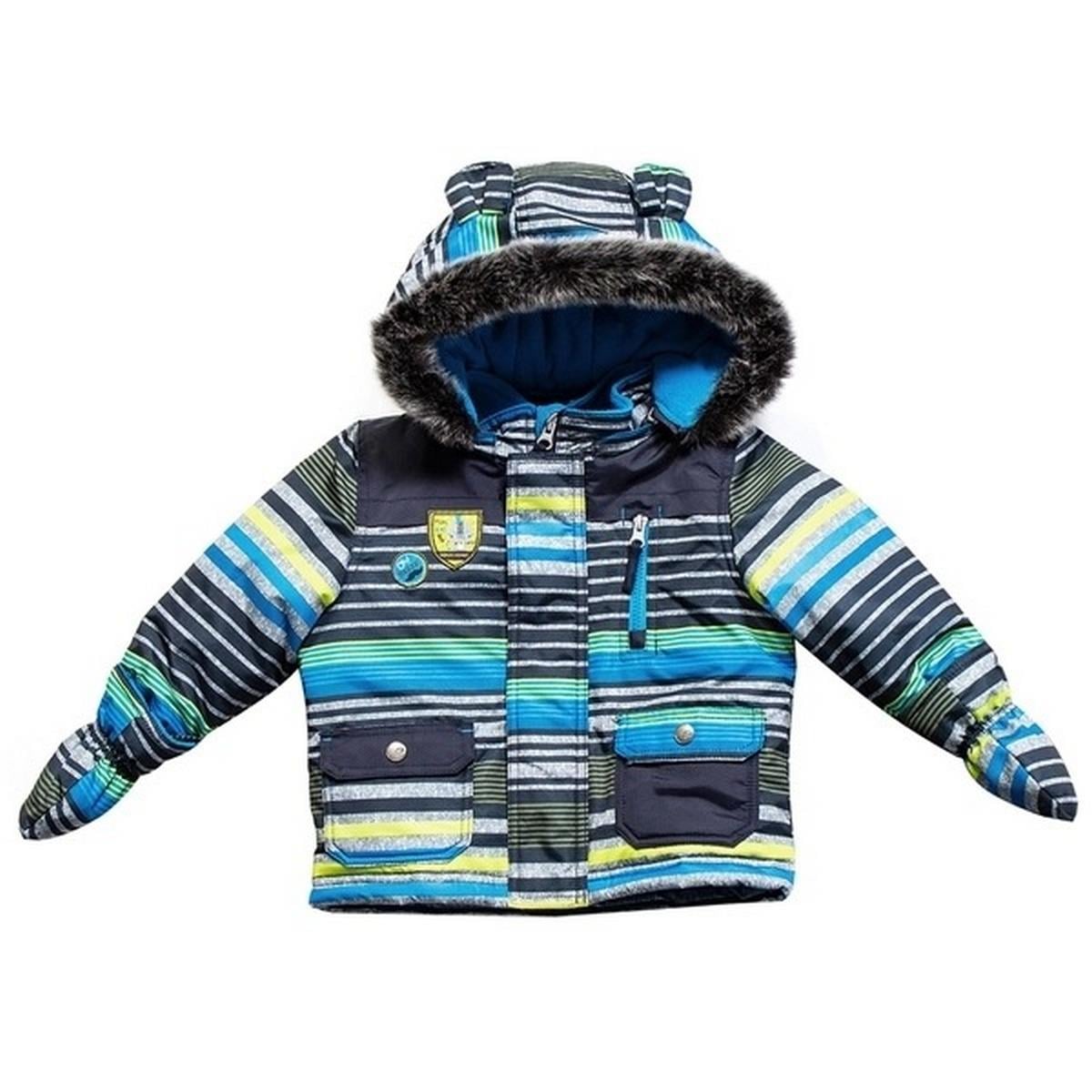 Куртка детская зимняя Peluche&Tartine F17MS09 для мальчика 88-94 см Сине-бирюзовый (F17MS09-Navy-24m)