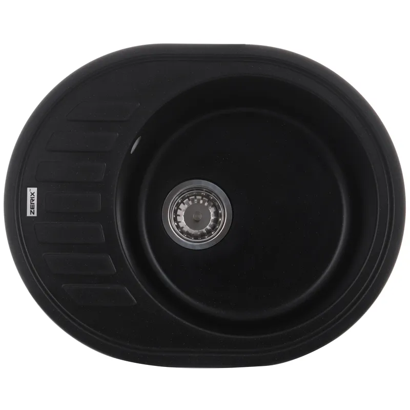 Мойка для кухни Zerix ZS-6250R-14 Чорный металик (ZX4554) Мойка для кухни Zerix ZS-6250R-14 Чорный металик (ZX4554)